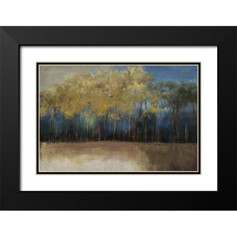 Night Comes Black Modern Wood Framed Art Print with Double Matting by PI Studio