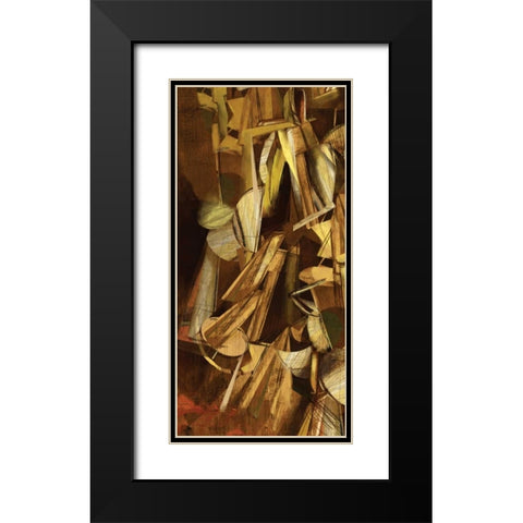 Dynamic I Black Modern Wood Framed Art Print with Double Matting by PI Studio