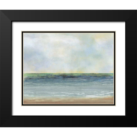 Ocean Breeze Black Modern Wood Framed Art Print with Double Matting by PI Studio