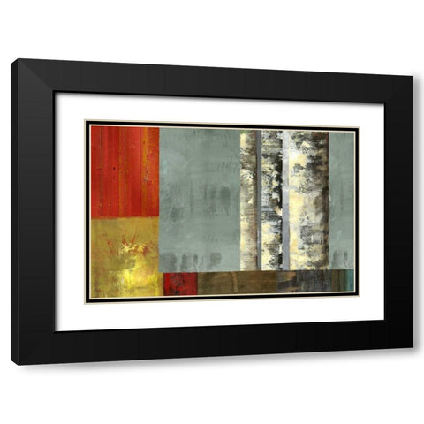 Silver Creek Black Modern Wood Framed Art Print with Double Matting by PI Studio