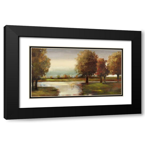 Solitude Black Modern Wood Framed Art Print with Double Matting by PI Studio