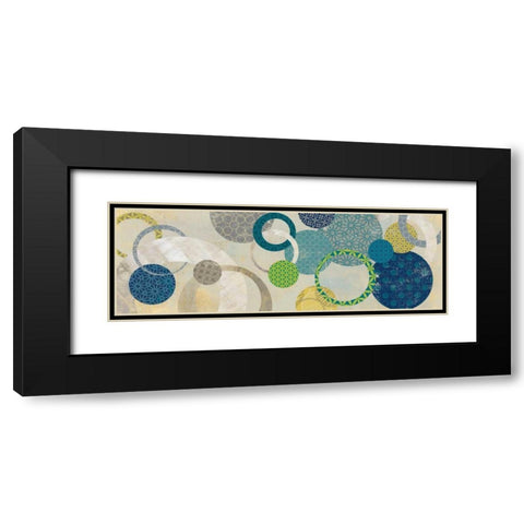 Around We Go Black Modern Wood Framed Art Print with Double Matting by PI Studio