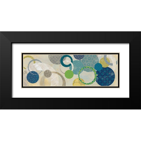 Around We Go Black Modern Wood Framed Art Print with Double Matting by PI Studio