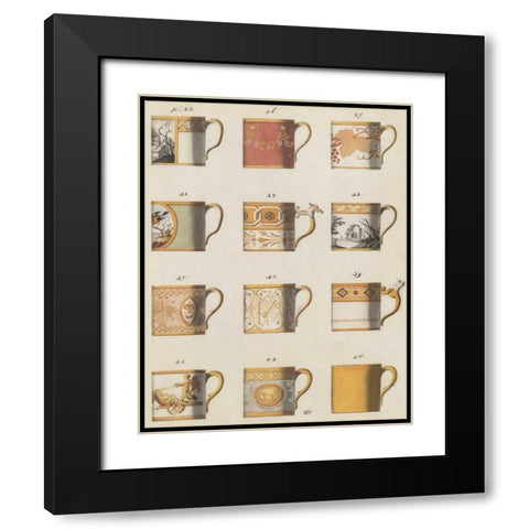 Teacups I Black Modern Wood Framed Art Print with Double Matting by PI Studio