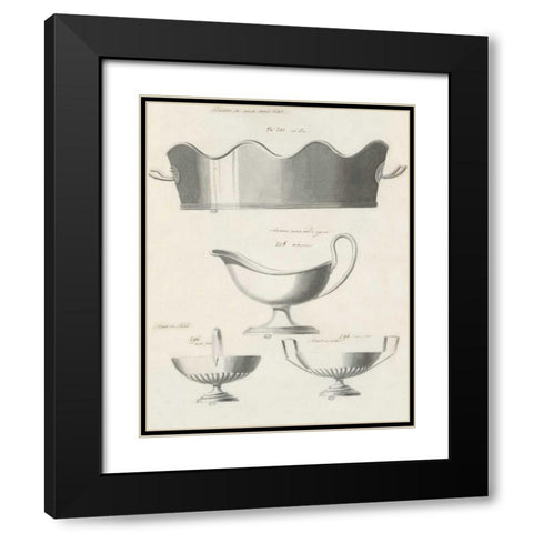 Serverware I Black Modern Wood Framed Art Print with Double Matting by PI Studio