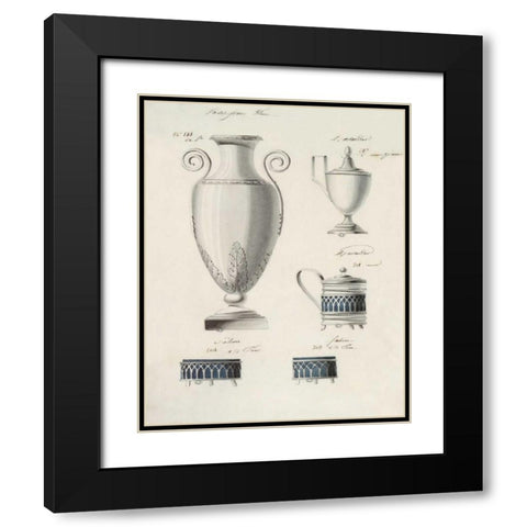 Serverware II Black Modern Wood Framed Art Print with Double Matting by PI Studio