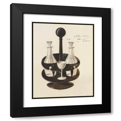 Carafes I Black Modern Wood Framed Art Print with Double Matting by PI Studio