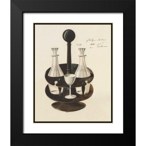 Carafes I Black Modern Wood Framed Art Print with Double Matting by PI Studio