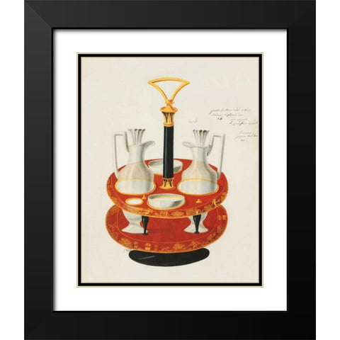 Carafes III Black Modern Wood Framed Art Print with Double Matting by PI Studio