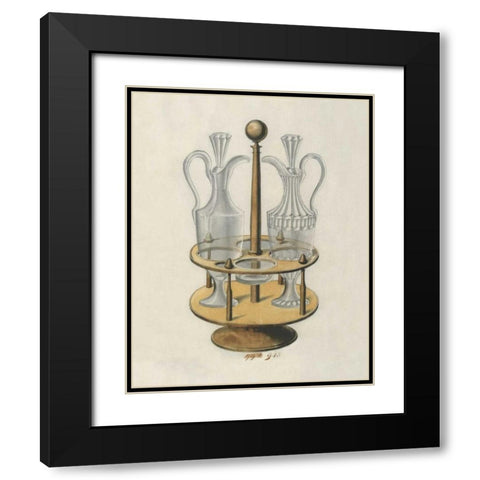 Carafes V Black Modern Wood Framed Art Print with Double Matting by PI Studio