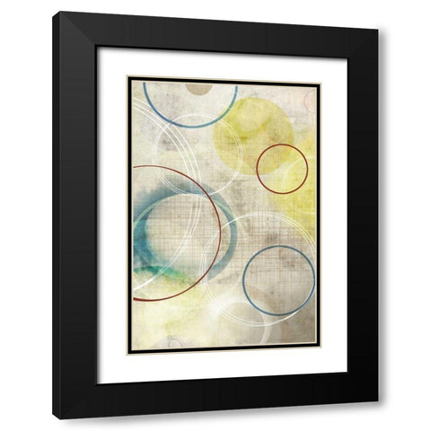 Orbs Black Modern Wood Framed Art Print with Double Matting by PI Studio