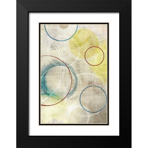 Orbs Black Modern Wood Framed Art Print with Double Matting by PI Studio