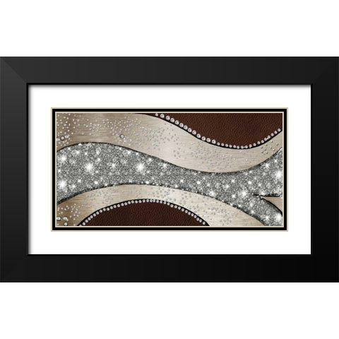 Crystal Art Black Modern Wood Framed Art Print with Double Matting by PI Studio