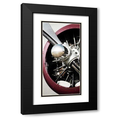 Aeronautical II Black Modern Wood Framed Art Print with Double Matting by PI Studio