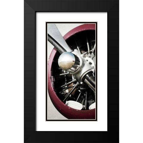 Aeronautical II Black Modern Wood Framed Art Print with Double Matting by PI Studio