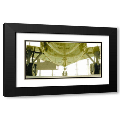 Aeronautical V Black Modern Wood Framed Art Print with Double Matting by PI Studio