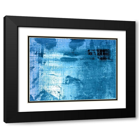 BLEU Black Modern Wood Framed Art Print with Double Matting by PI Studio