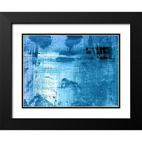 BLEU Black Modern Wood Framed Art Print with Double Matting by PI Studio