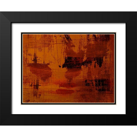 ROUILLE Black Modern Wood Framed Art Print with Double Matting by PI Studio