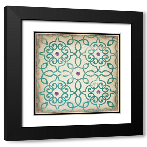 Murale III Black Modern Wood Framed Art Print with Double Matting by PI Studio