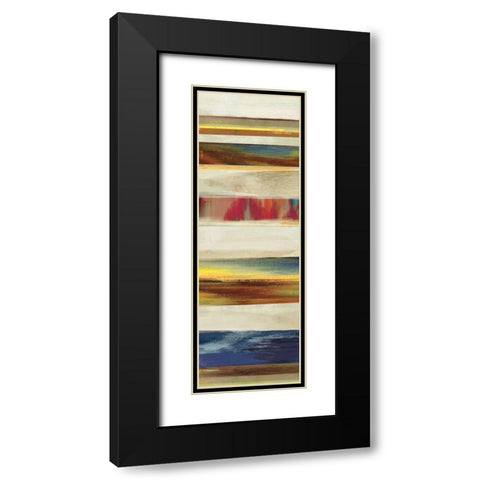 Composition I Black Modern Wood Framed Art Print with Double Matting by PI Studio