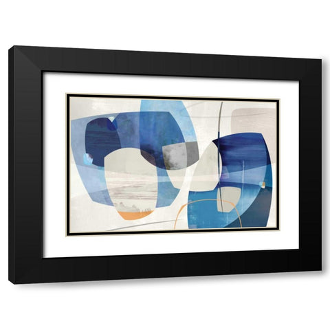 Shapes and Shapes Black Modern Wood Framed Art Print with Double Matting by PI Studio