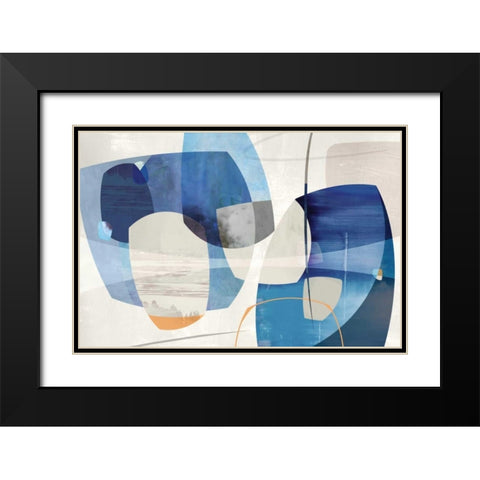 Shapes and Shapes Black Modern Wood Framed Art Print with Double Matting by PI Studio