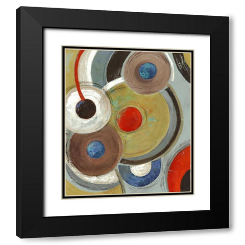 Orbis of Tones Black Modern Wood Framed Art Print with Double Matting by PI Studio