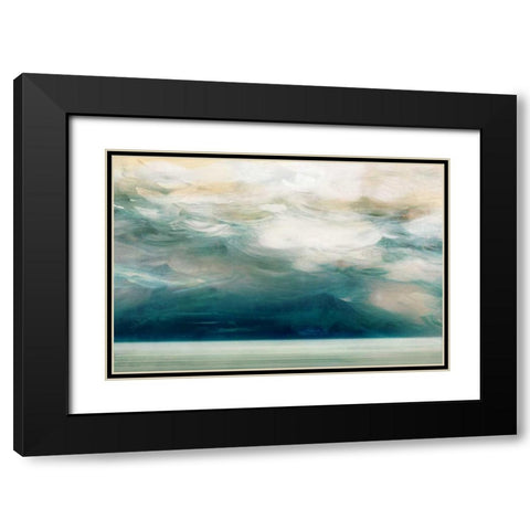 Ocean Breeze Black Modern Wood Framed Art Print with Double Matting by PI Studio