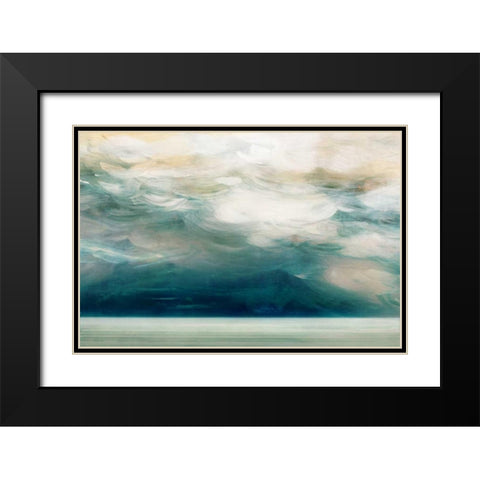 Ocean Breeze Black Modern Wood Framed Art Print with Double Matting by PI Studio