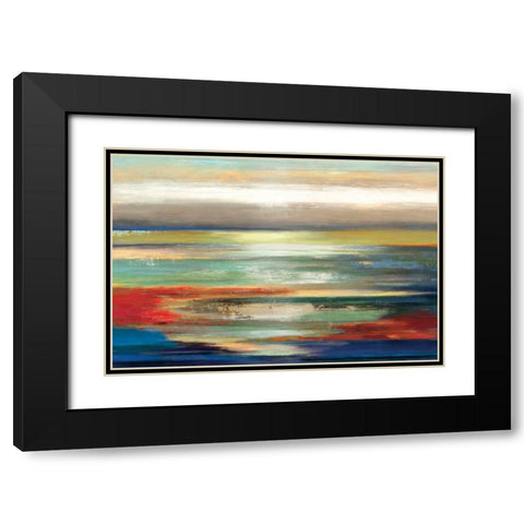 Earthscape Black Modern Wood Framed Art Print with Double Matting by PI Studio