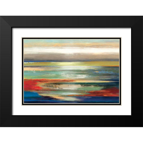 Earthscape Black Modern Wood Framed Art Print with Double Matting by PI Studio