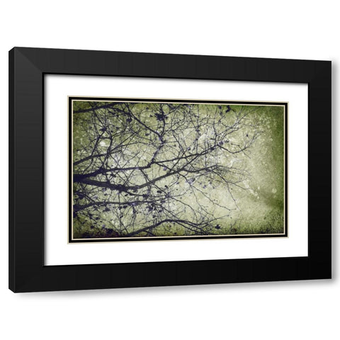 Collage E Black Modern Wood Framed Art Print with Double Matting by PI Studio