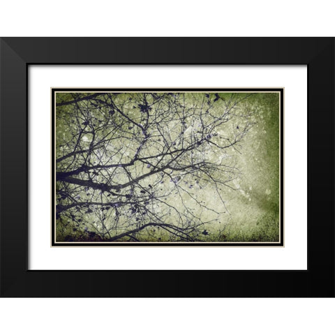 Collage E Black Modern Wood Framed Art Print with Double Matting by PI Studio