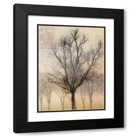 Solitaire Black Modern Wood Framed Art Print with Double Matting by PI Studio