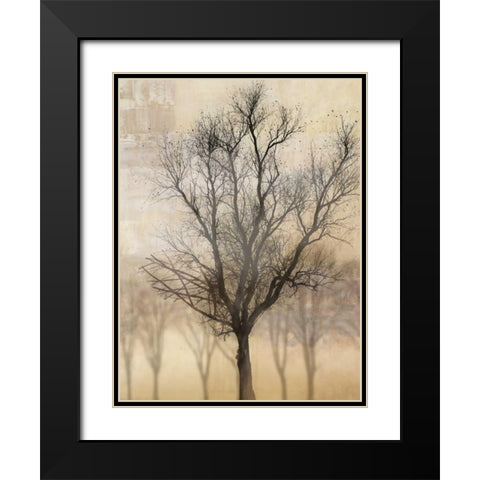 Solitaire Black Modern Wood Framed Art Print with Double Matting by PI Studio