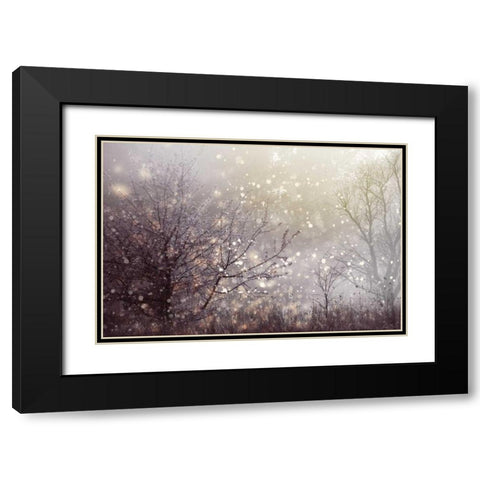 Atmospheric I Black Modern Wood Framed Art Print with Double Matting by PI Studio