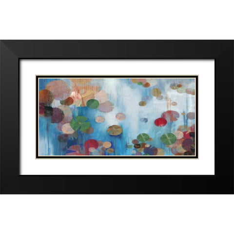 Lillypad Black Modern Wood Framed Art Print with Double Matting by PI Studio