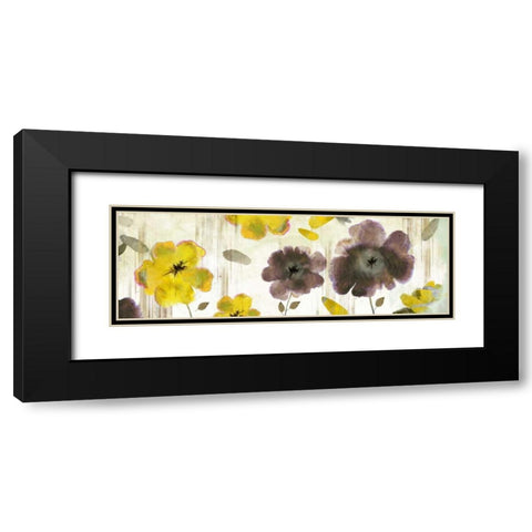 Bouquet Florals II Black Modern Wood Framed Art Print with Double Matting by PI Studio