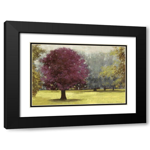 Summer Days - Plum Black Modern Wood Framed Art Print with Double Matting by PI Studio