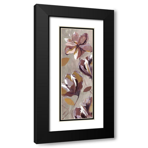 Cameroon Floral II Black Modern Wood Framed Art Print with Double Matting by PI Studio