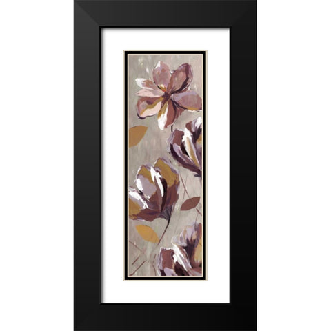 Cameroon Floral II Black Modern Wood Framed Art Print with Double Matting by PI Studio