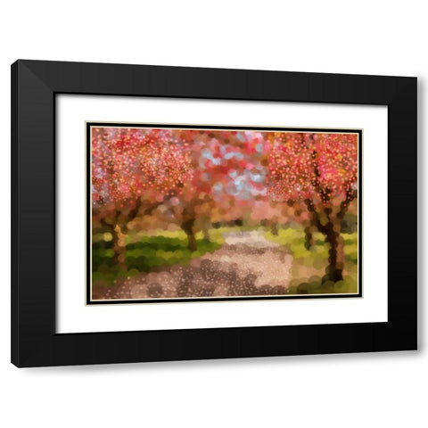 Undeterred Spring Black Modern Wood Framed Art Print with Double Matting by PI Studio