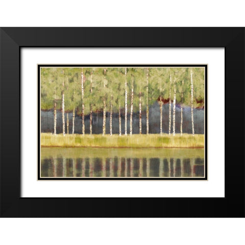 Luscious Morning Black Modern Wood Framed Art Print with Double Matting by PI Studio