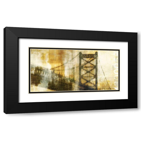 Bridge Black Modern Wood Framed Art Print with Double Matting by PI Studio