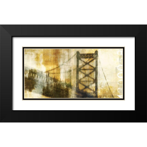 Bridge Black Modern Wood Framed Art Print with Double Matting by PI Studio