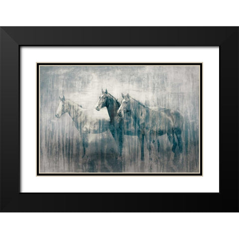 Marchpast Black Modern Wood Framed Art Print with Double Matting by PI Studio