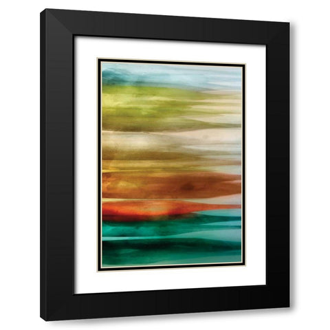 Sideways Black Modern Wood Framed Art Print with Double Matting by PI Studio