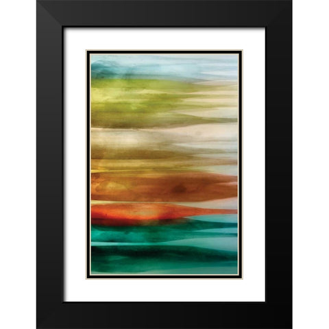 Sideways Black Modern Wood Framed Art Print with Double Matting by PI Studio