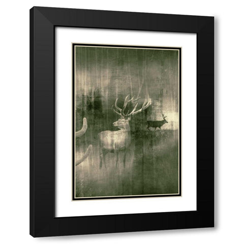 Open Plain Black Modern Wood Framed Art Print with Double Matting by PI Studio